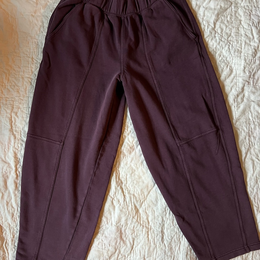 Aerie Barrel Knit Pants Purple